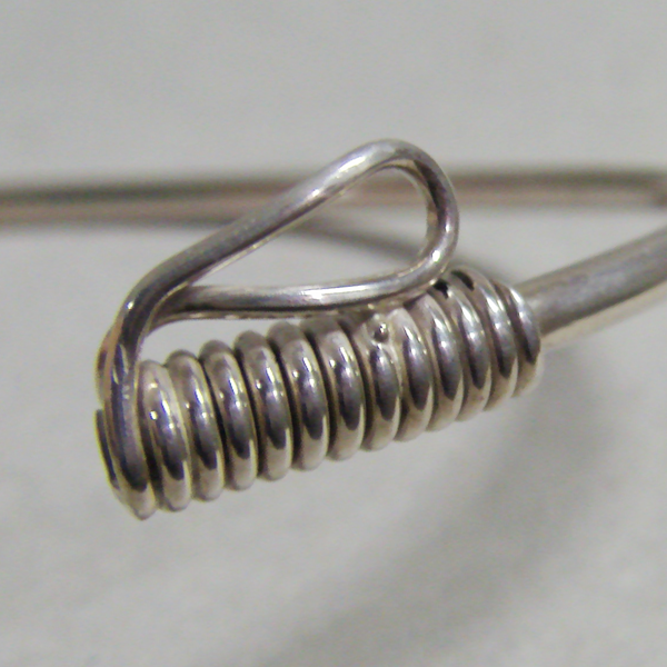b1122)Silver bracelet motif Polo mallet.